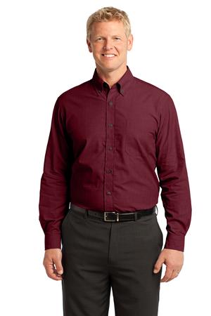 Port Authority Mens Crosshatch Easy Care Button Down Shirt