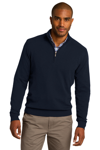 Port Authority Mens 1/2 Zip Sweater
