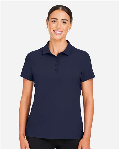 Devon & Jones Women's Pima Pique Long-Sleeve Polo Shirt