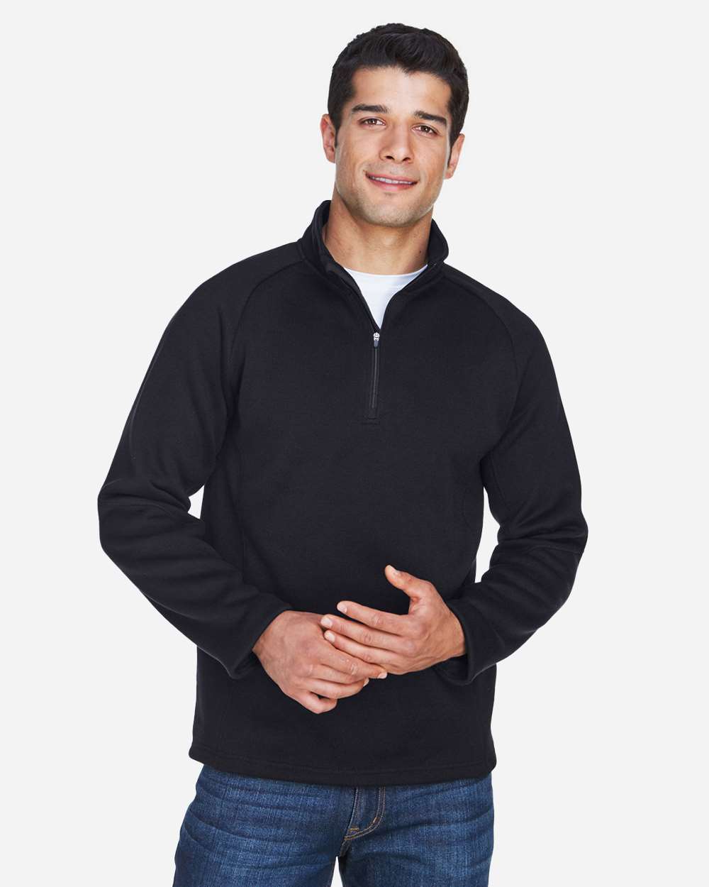 Devon & Jones Men's Bristol Sweater Fleece Quarter-Zip