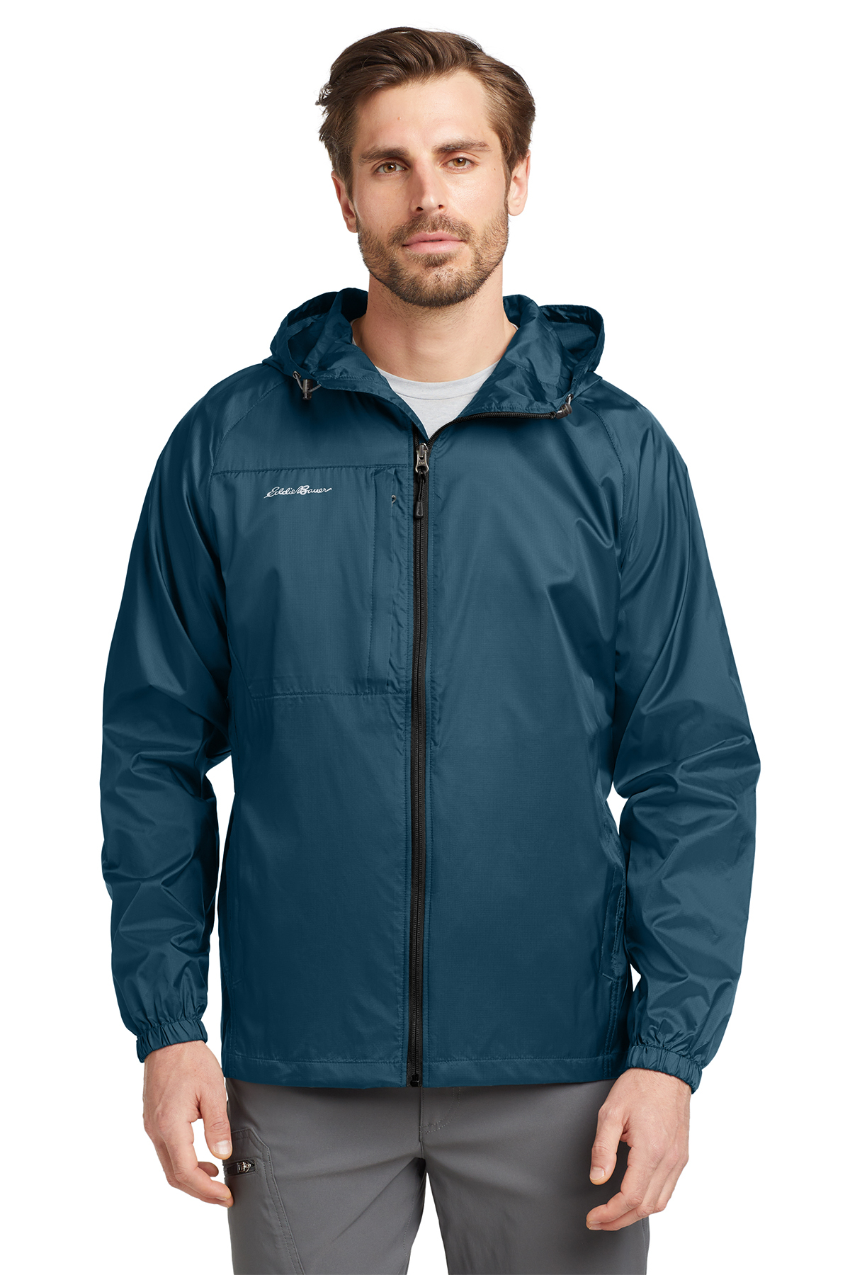 Men's Packable Wind Jacket, Embroidery, Screen Printing, Pensacola, Logo Masters International