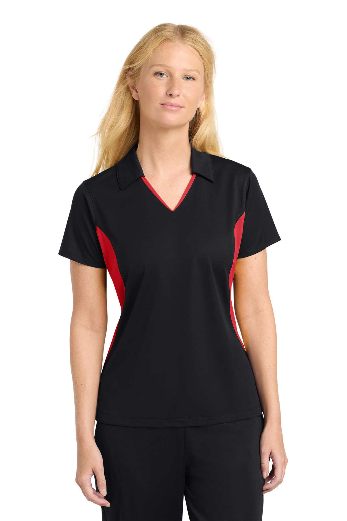 Ladies Side Blocked Micropique Sport-Wick Polo Shirt, Embroidery, Screen Printing, Pensacola, Logo Masters International