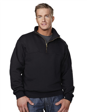 Tri-Mountain Men's Big & Tall 12 oz. 80.20 1/4 Zip Embroidered Pullover Sweatshirt