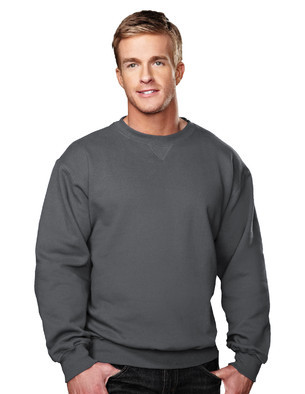 Tri-Mountain Men's Big & Tall Premium 10 oz 80/20 Sueded Fleece Crewneck Embroidered Sweatshirt